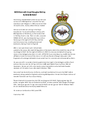 A preview of a PDF biography for McCoy, Kenneth Lloyd Douglas